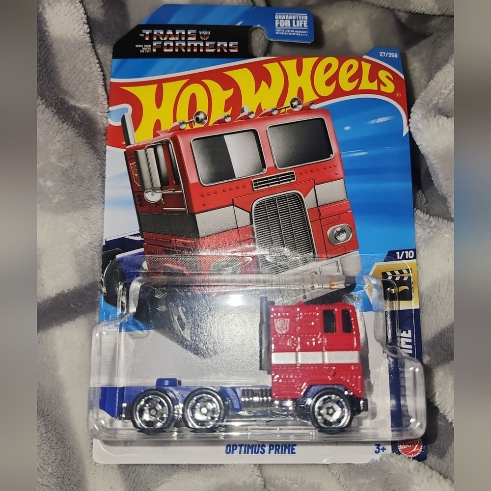 Transforming Optimus Prime Semi Truck Toy - Red and Blue